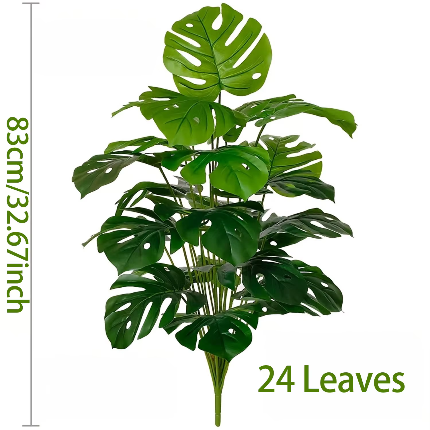 Une grande plante verte tropicale artificielle Dracaena avec 24 grandes feuilles