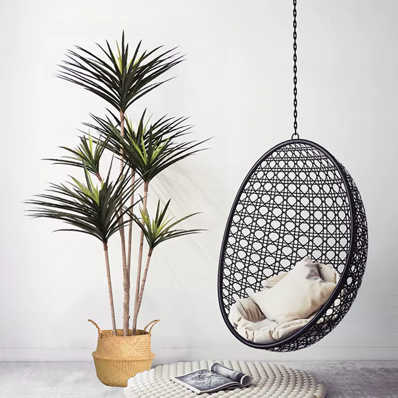 Grandes plantes de Dracaena artificielles tropicales en pot
