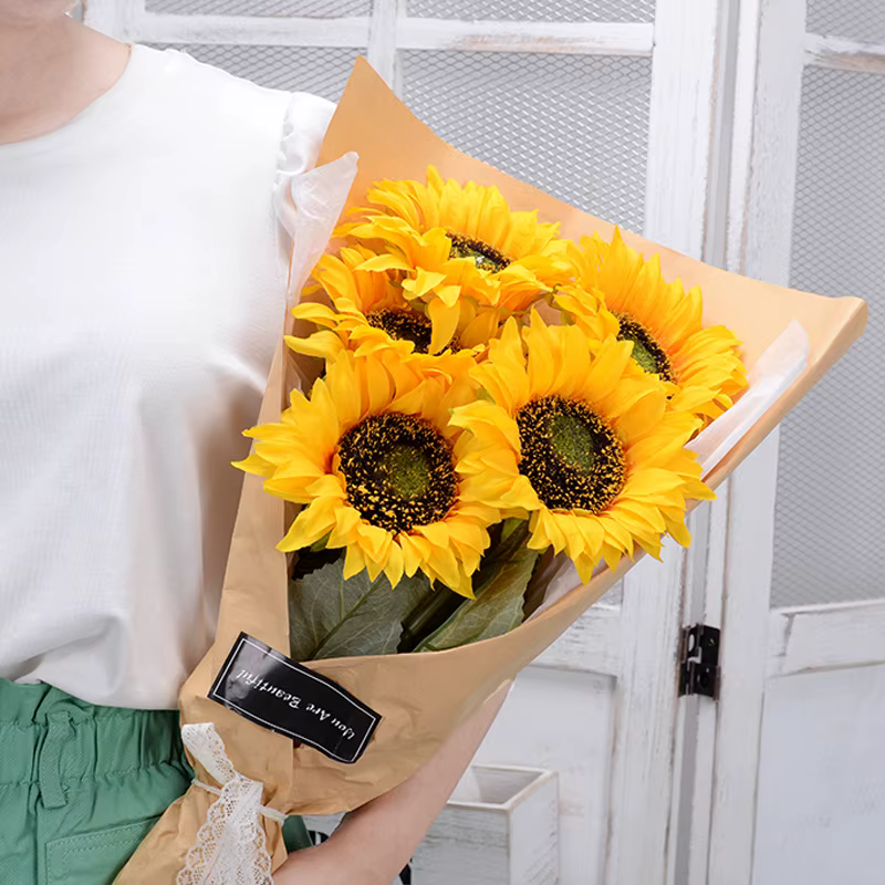 Bouquet de tournesol artificiel en soie