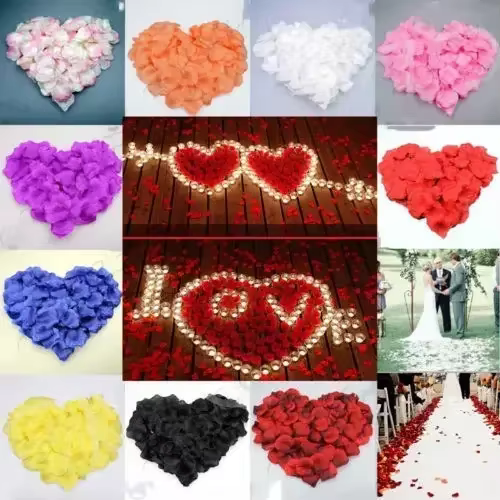 2000/100 pièces pétales de Rose artificielles fleurs colorées Roses en soie faux pétale pour romantique saint valentin cadeaux de mariage décor