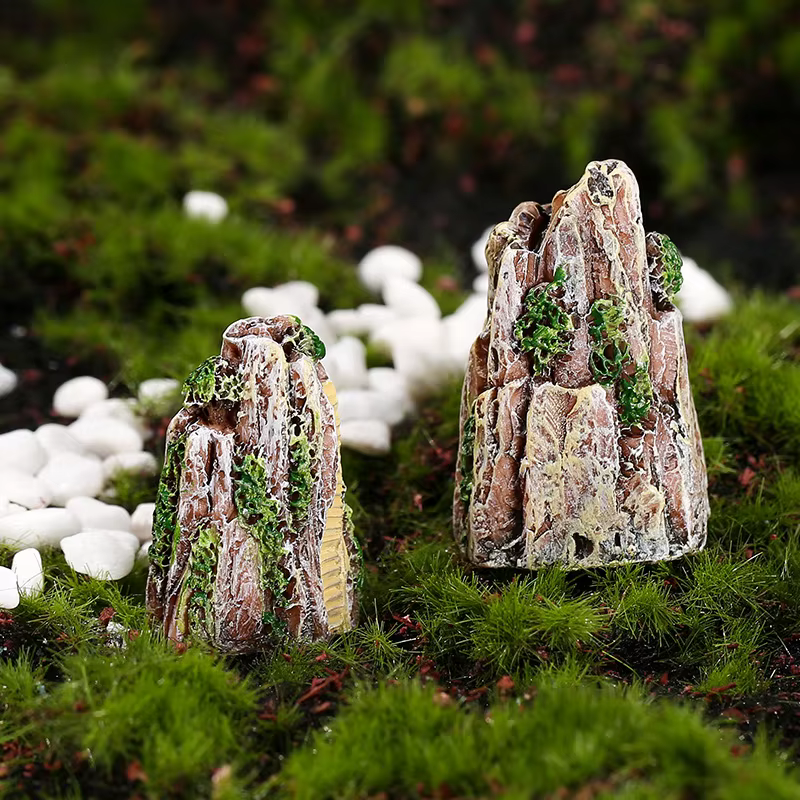 1 pièce Mini-ornements de montagne miniatures pour bonsaï