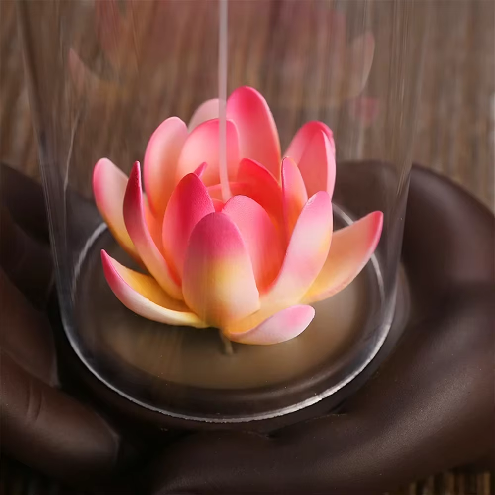 Brûleur d'encens Lotus à reflux coupe-vent bergamote