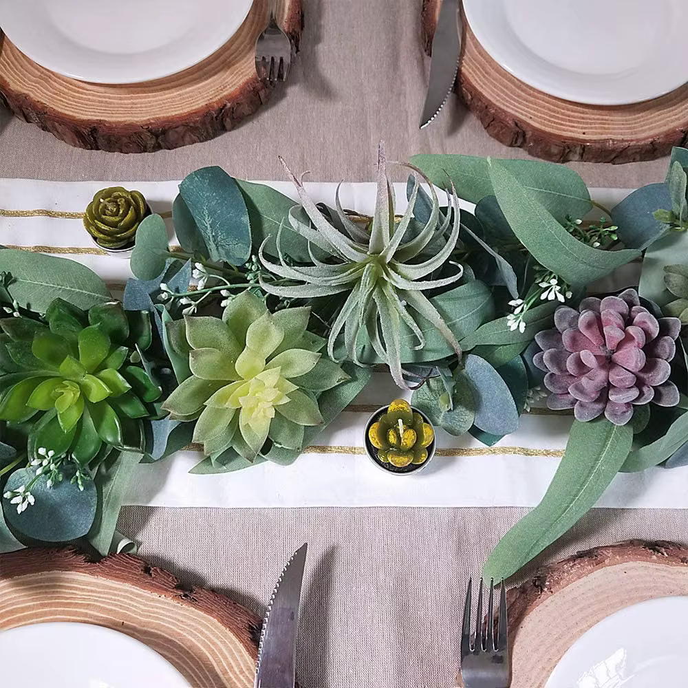 Lot de 15 plantes succulentes artificielles assorties