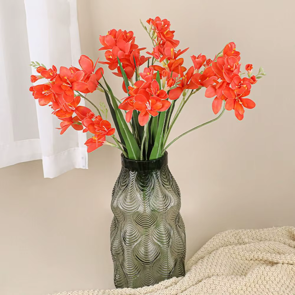 2 Fleurs artificielles de freesia réalistes faites à la main