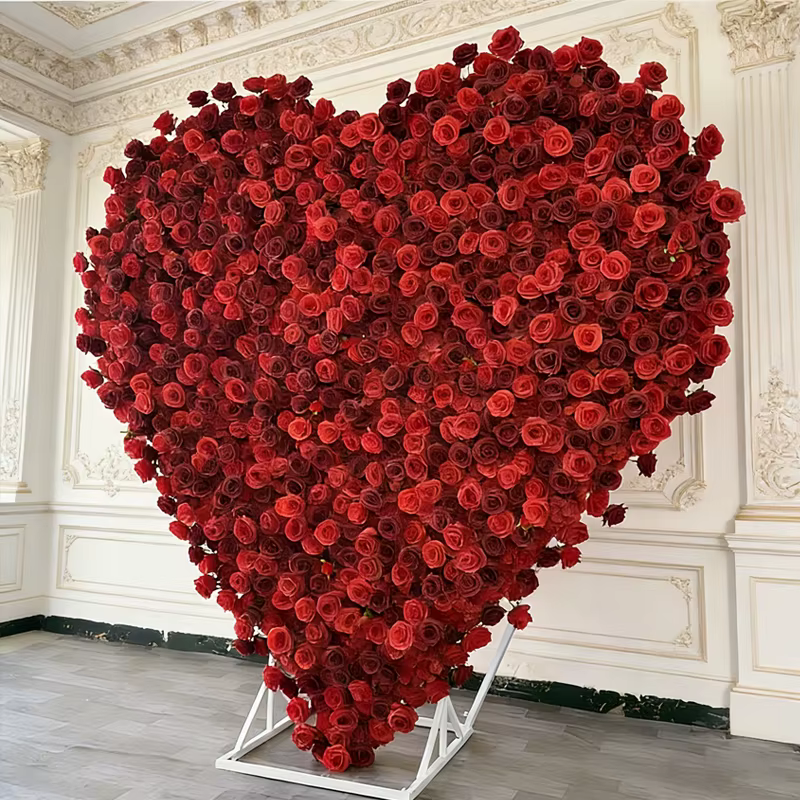 Support floral mural de 2M en tissu