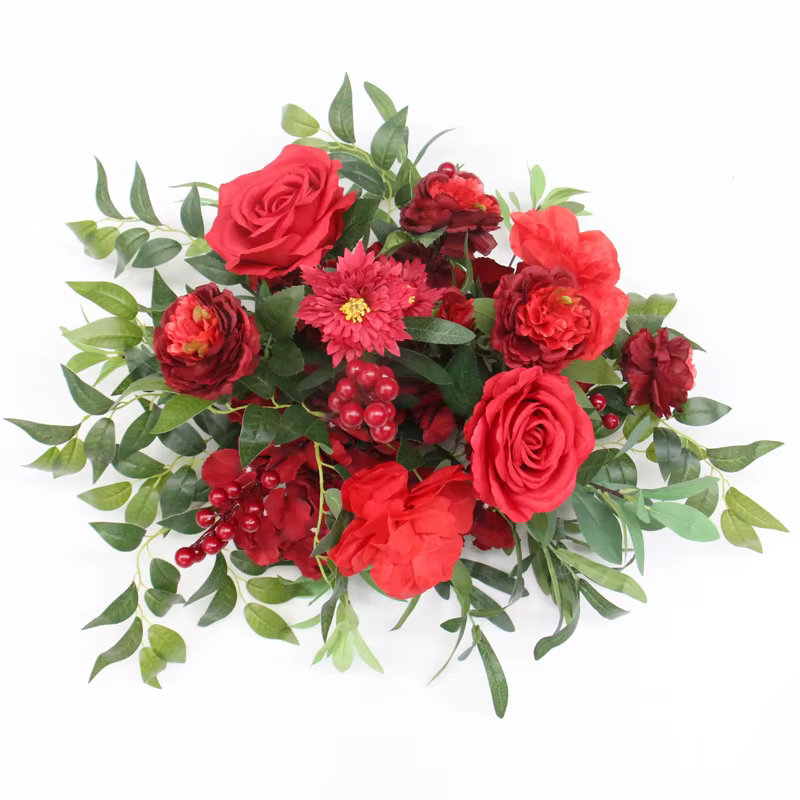 Arrangement de fleurs de baies rouges de Noël