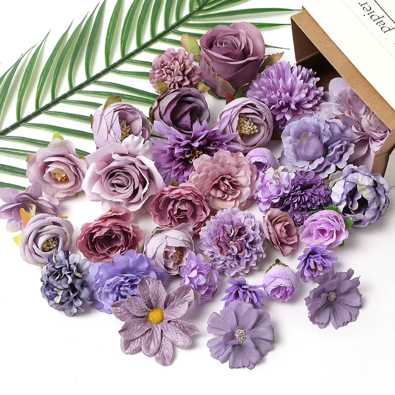 Tête de fleurs artificielles en vrac