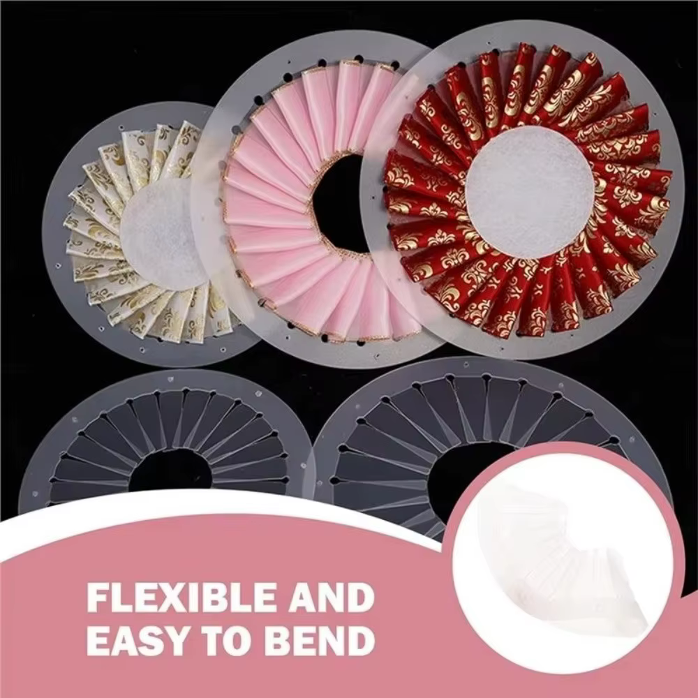 Kit de fabrication de fleurs en ruban 9cm 12cm 15cm, pour fleurs en tissu DIY, figurines de table transparentes, broches et badges en ruban, pour débutants