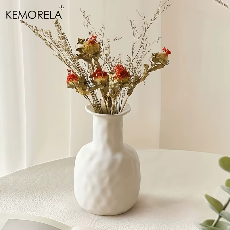 Vase en céramique nordique circulaire creux beignets Pot de fleur maison salon décoration accessoires intérieur bureau