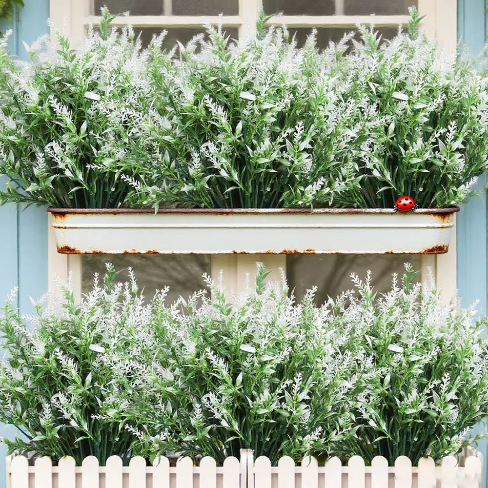 6Pcs Plante Artificielle Lavande Mariage Bouquet Maison Chambre ParterrOutdoor Jardin Cour Festival Décor BRICOLAGE Cadeau Boîte Photographie Prop