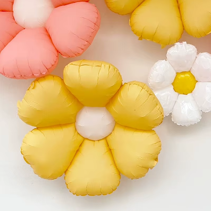 6 pièces fleurs, marguerites, ballons, décorations de fête, arrangement mignon