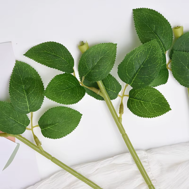 Tige de fleur verte artificielle, 10 pièces, matériel artisanal, accessoires de tige en fil fait à la main pour décoration de mariage et de maison