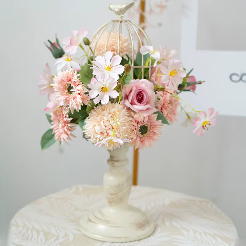 Arrangement floral rose personnalisé