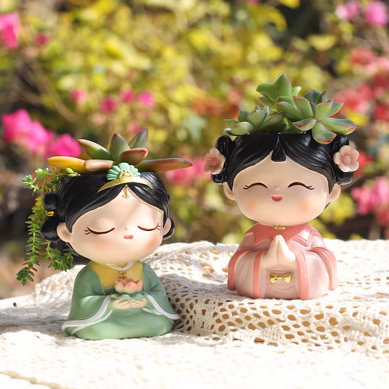 Hanfu-Pot de fleurs pour fille succulente