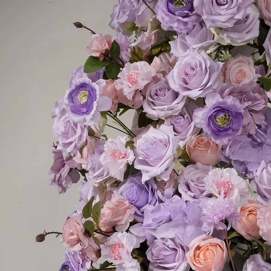 Nouvelle fleur artificielle violette en forme de lune