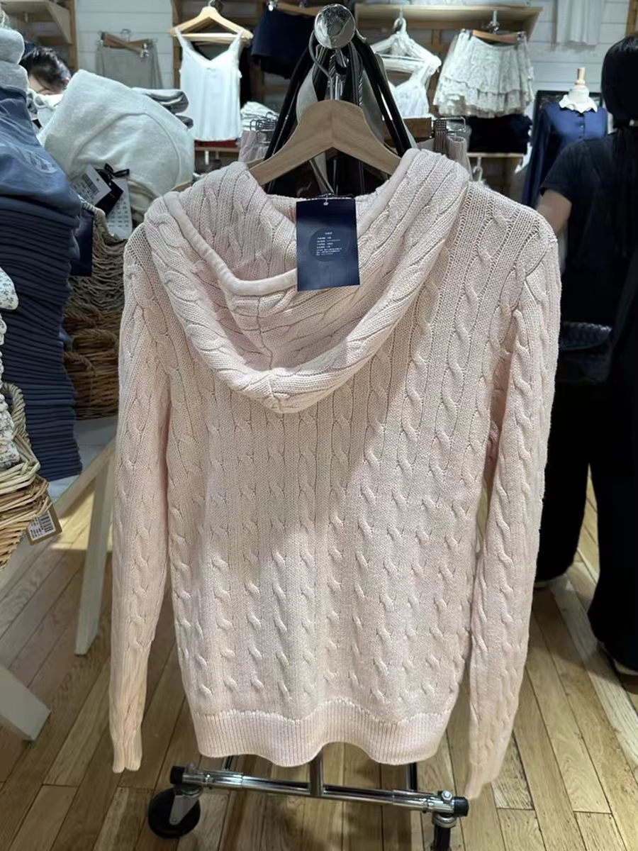 Cardigan tricoté à fleurs torsadées pour femme, pull à manches longues, cordon de serrage, capuche, fermeture éclair, Streetwear, doux, manteau, haut Y2K, automne