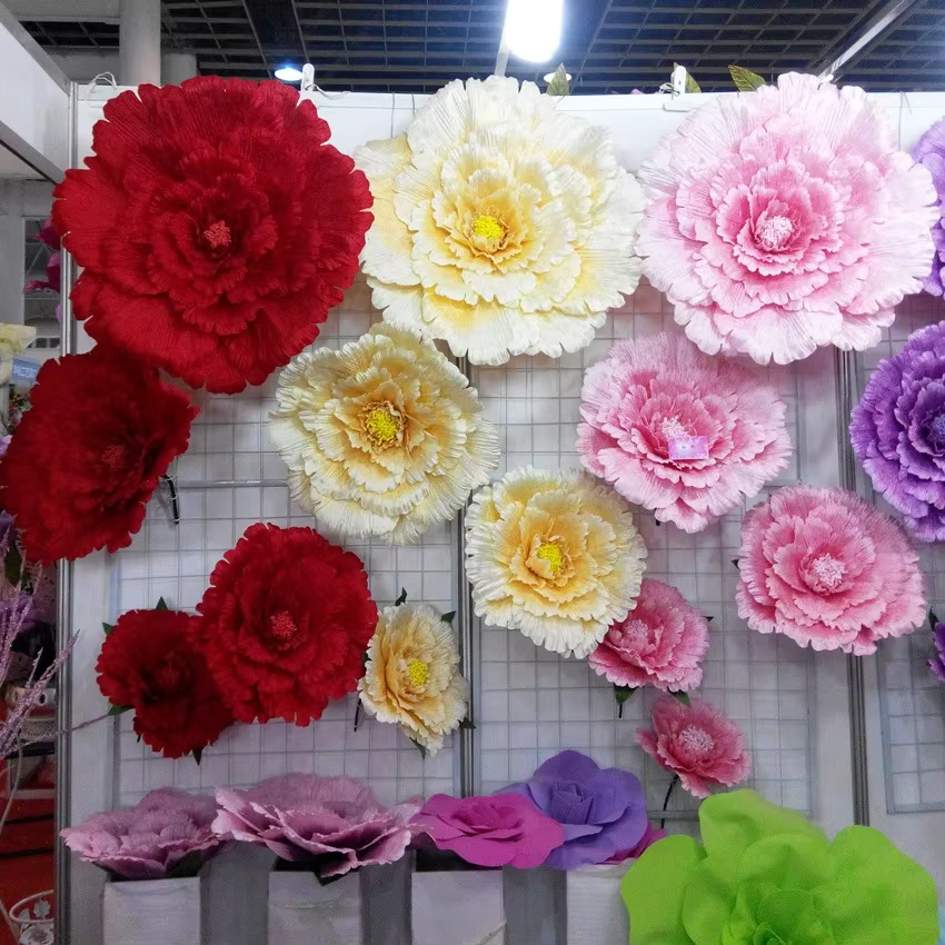 Grande fleur de pivoine géante artificielle en velours