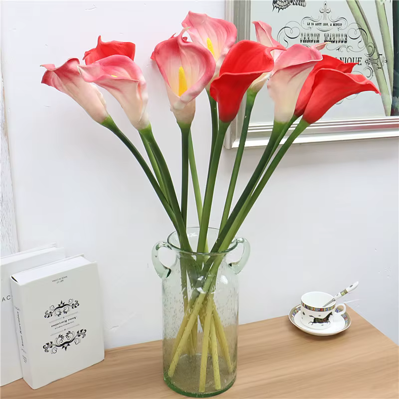 Fleur artificielle PU Calla Lily pour la décoration de mariage