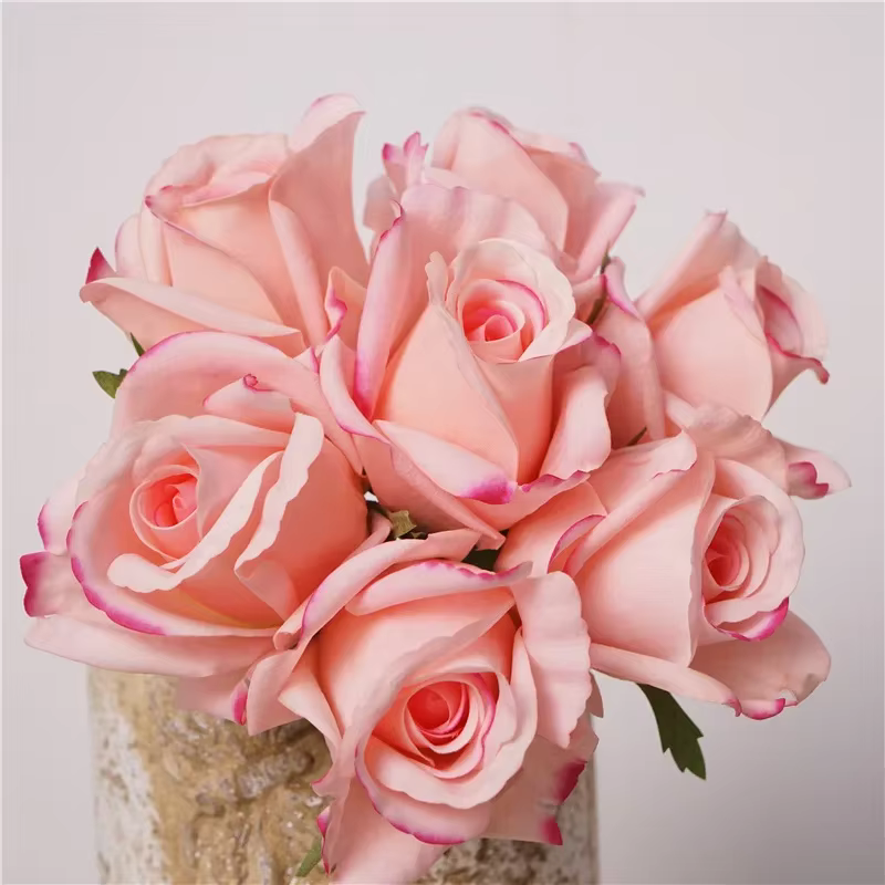 Bouquet de Roses Artificielles Hydratantes au Toucher Réel