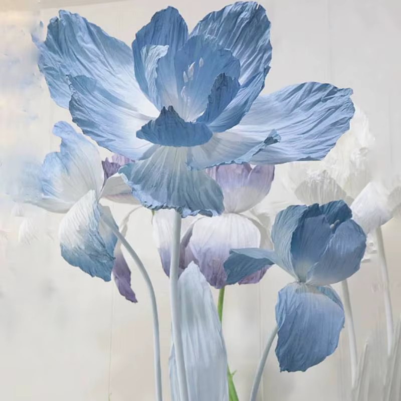 Fleur artificielle en papier à grande Iris