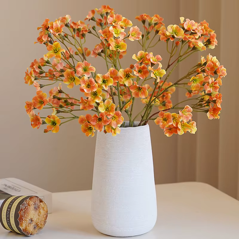 Fleur de tung pastorale en soie Jatropha pomme florale