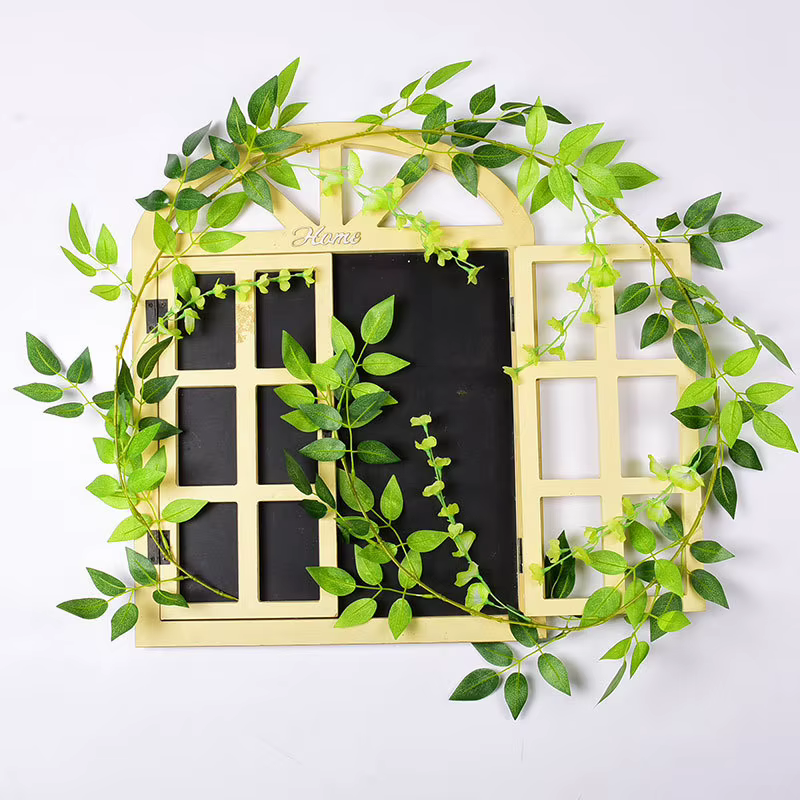 Guirlande de fleurs artificielles de glycine et de lierre pour décoration intérieure et extérieure