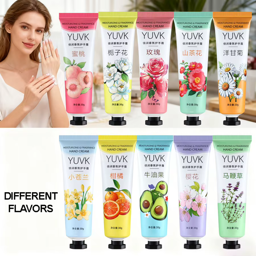 20PCS Crème pour les mains aux fleurs de fruits