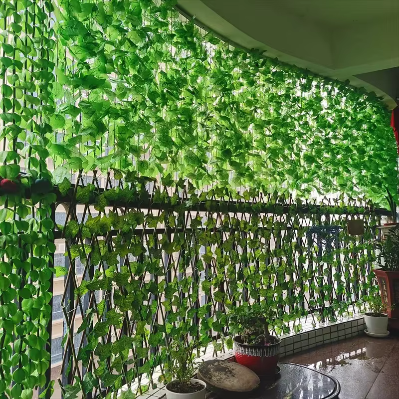 Guirlande de feuilles de lierre artificielles vertes 4/10M