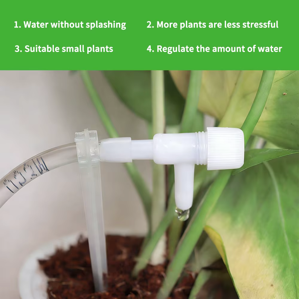 Kit d'irrigation goutte-à-goutte pour jardin avec vanne de régulation