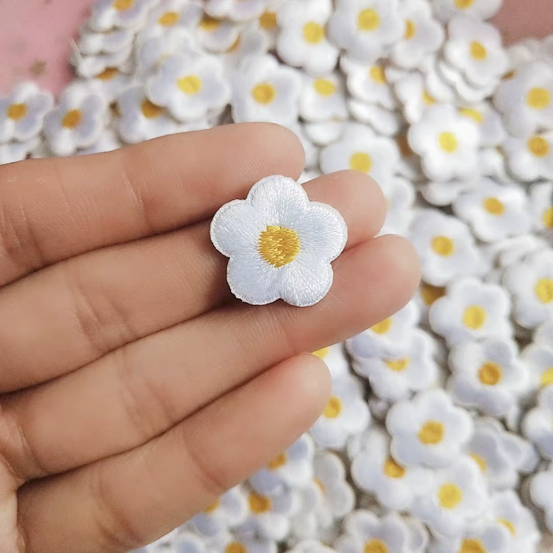 Lot de 10 Pièces de Patchs Brodés Détruire, Fleurs, Fer à Repasser