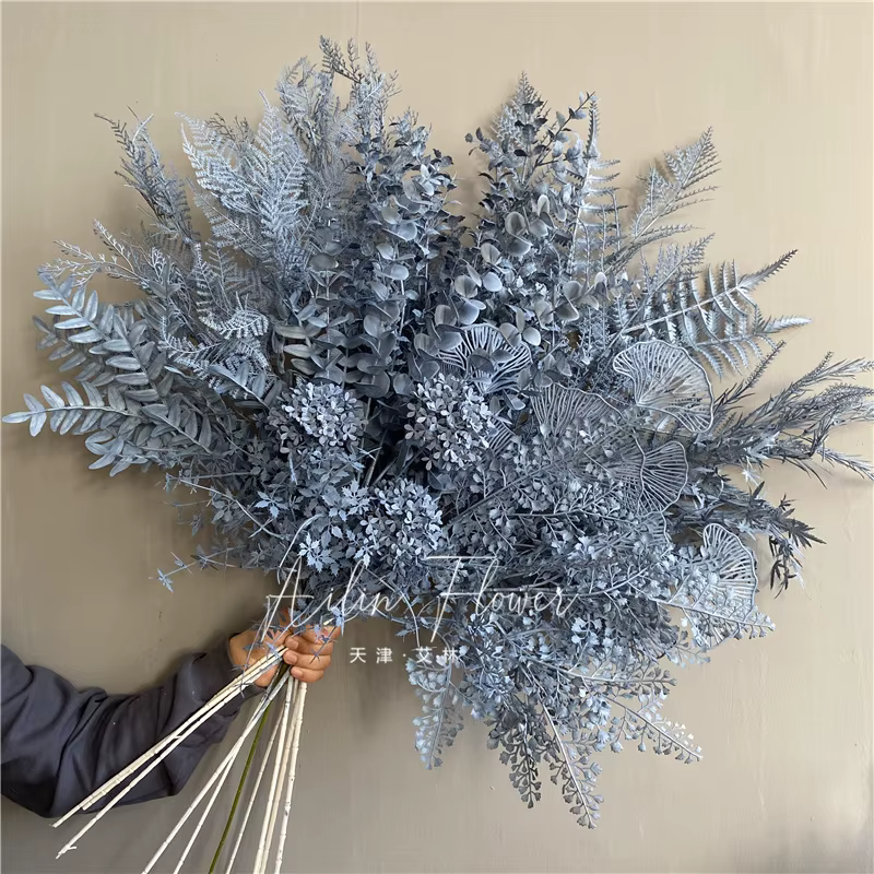Brume bleue artificielle Rose brume herbe