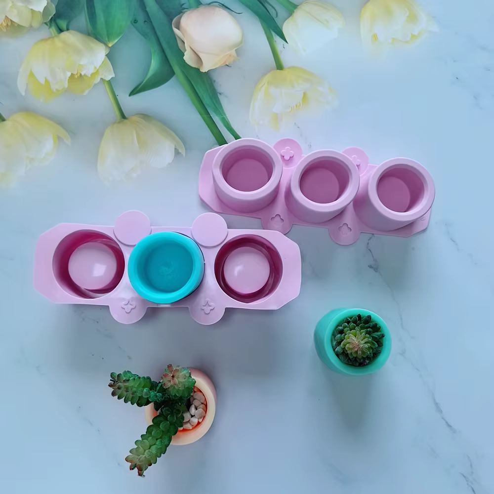 Moule en silicone pour pots de plantes succulentes