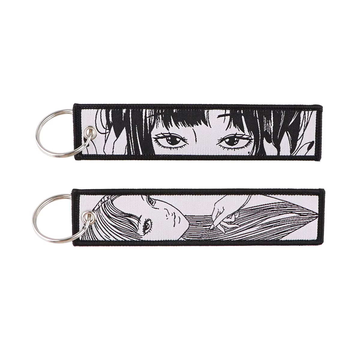 Porte-clés Anime Horror japonais pour hommes et femmes, porte-clés de voiture Hurcycles, porte-clés brodé, accessoires d'étiquette