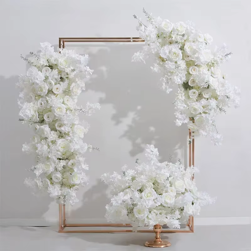 Roses de cerisier artificielles blanches
