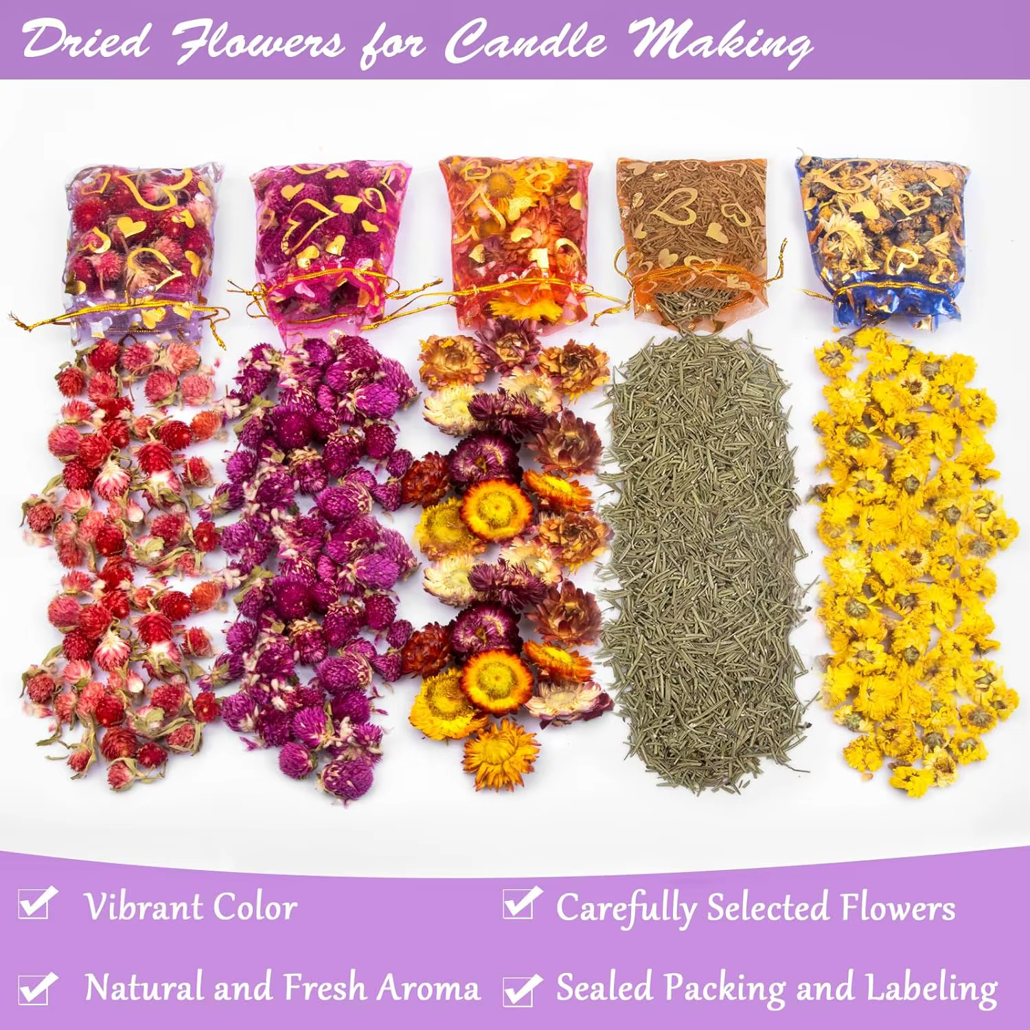Fleurs sèches naturelles en vrac 50-200g | Lavande