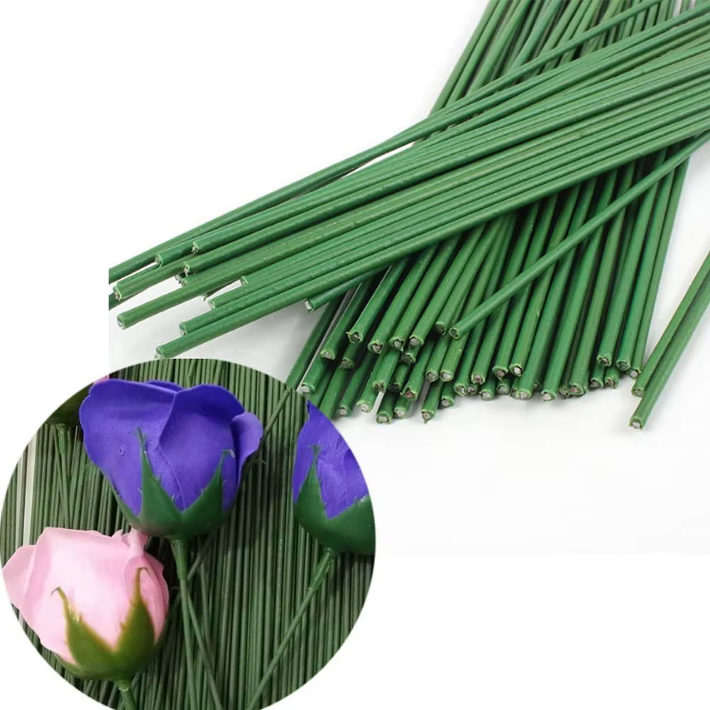 Tige de Fleur Artificielle Vert Foncé, Matériel Floral DIY, Tige D.lique Faite à la Main, Accessoires pour Mariage, Décoration de la Maison, 10Pcs, 40cm