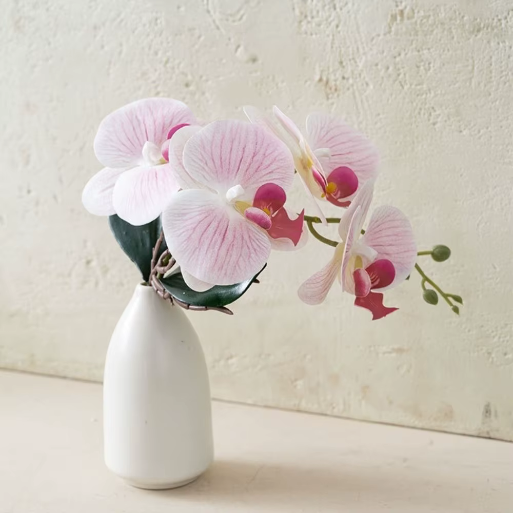 Orchidées Phalaenopsis artificielles réalistes en tissu