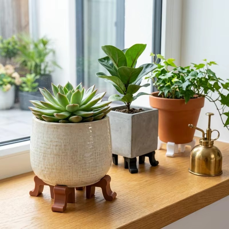 3/12 pièces Supports de pieds pour pots de fleurs et plantes de jardin
