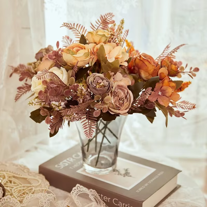 Bouquet de pivoines artificielles pour la mariée