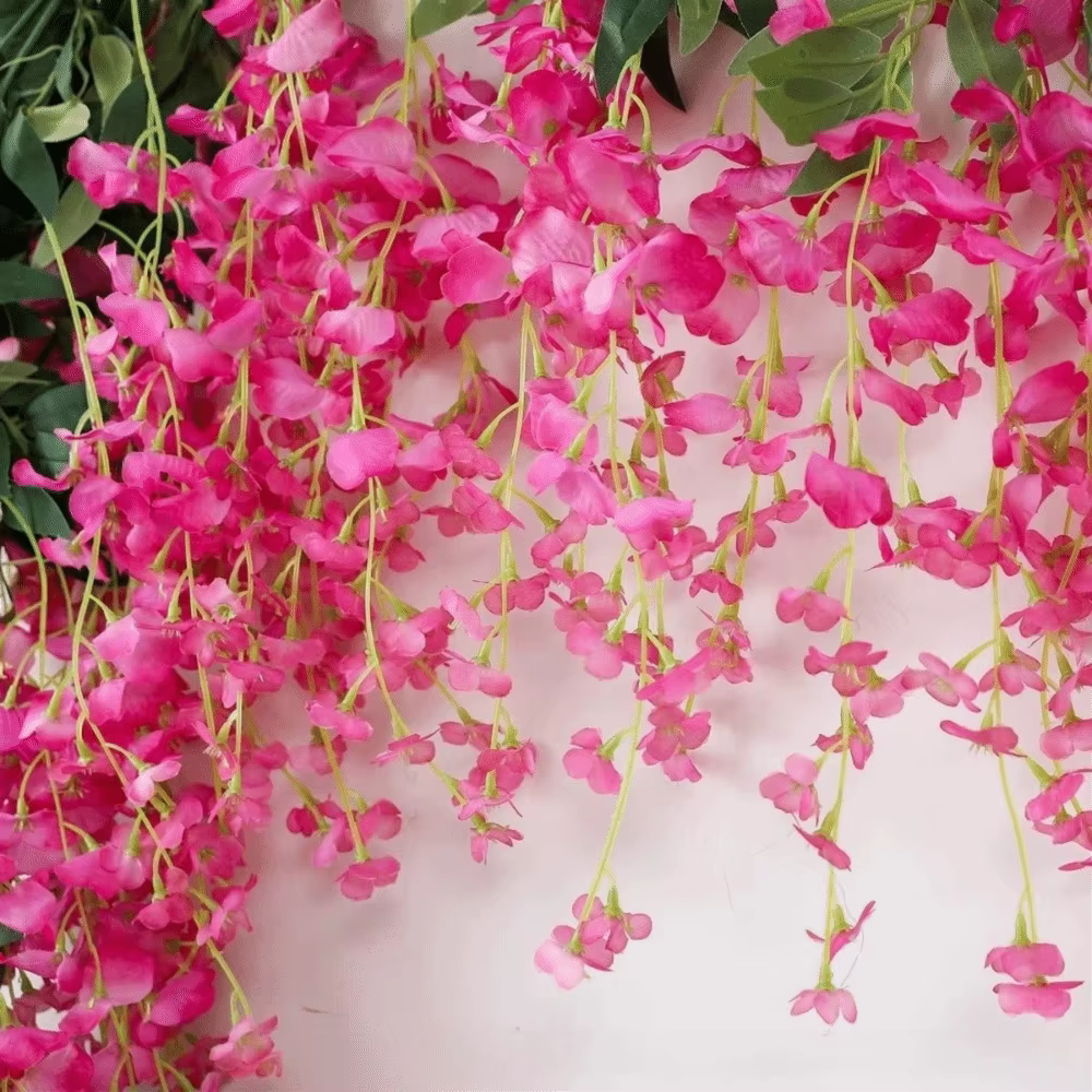 1 Guirlande de 15 fleurs artificielles de glycine