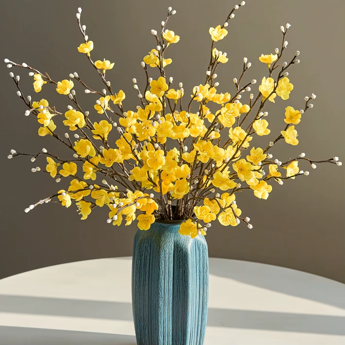 5 fleurs personnelles jaune fleur de prunier faux houx longue tige