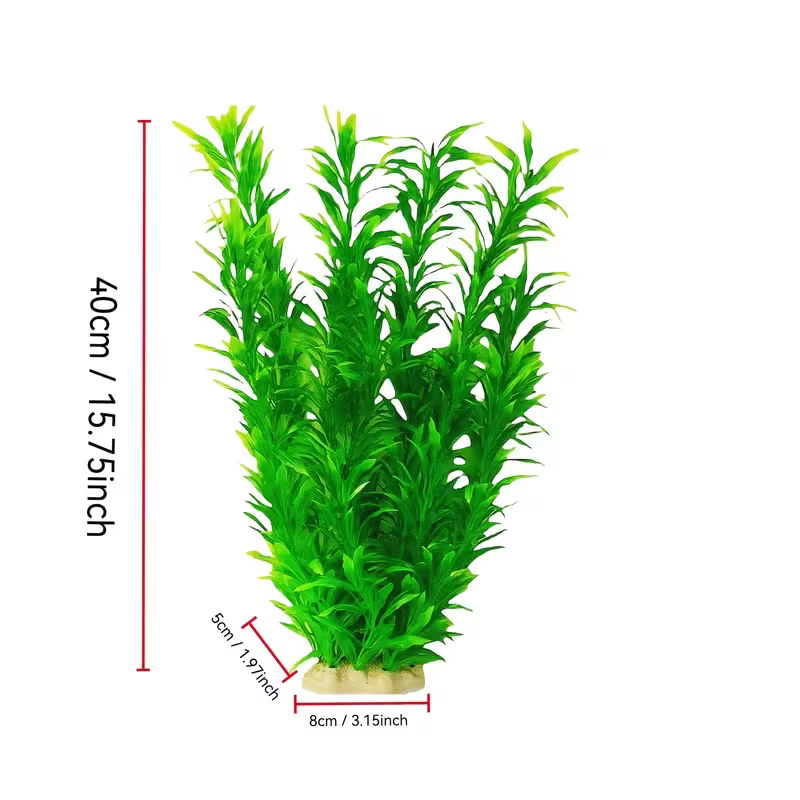 40 cm fait à la main plante aquatique paysage vert artificiel