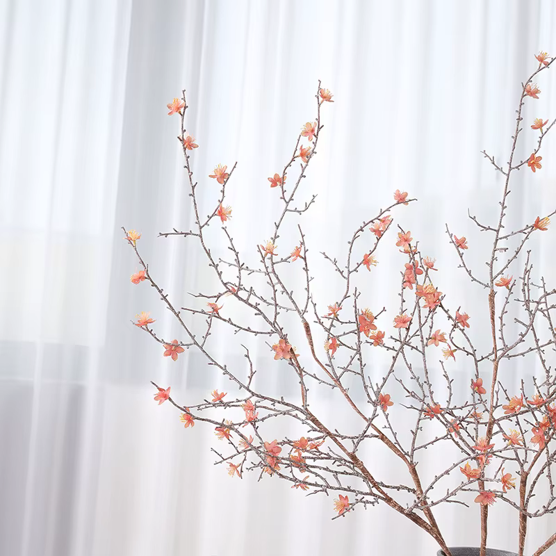 4 pièces de branches de pruniers d'hiver artificielles de 120 cm