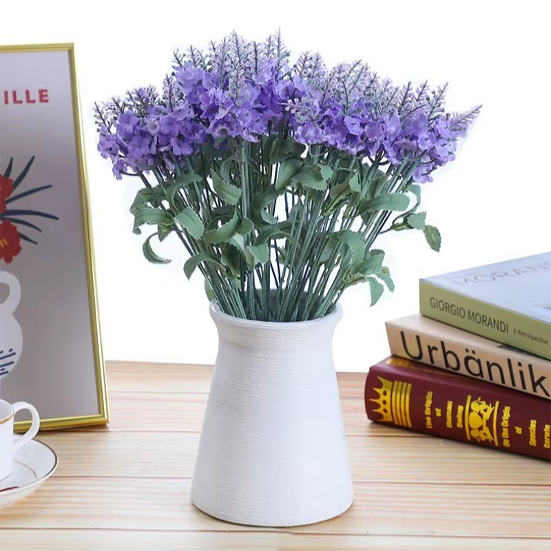 10 têtes de fleurs artificielles de lavande