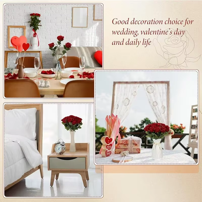 Roses artificielles en velours