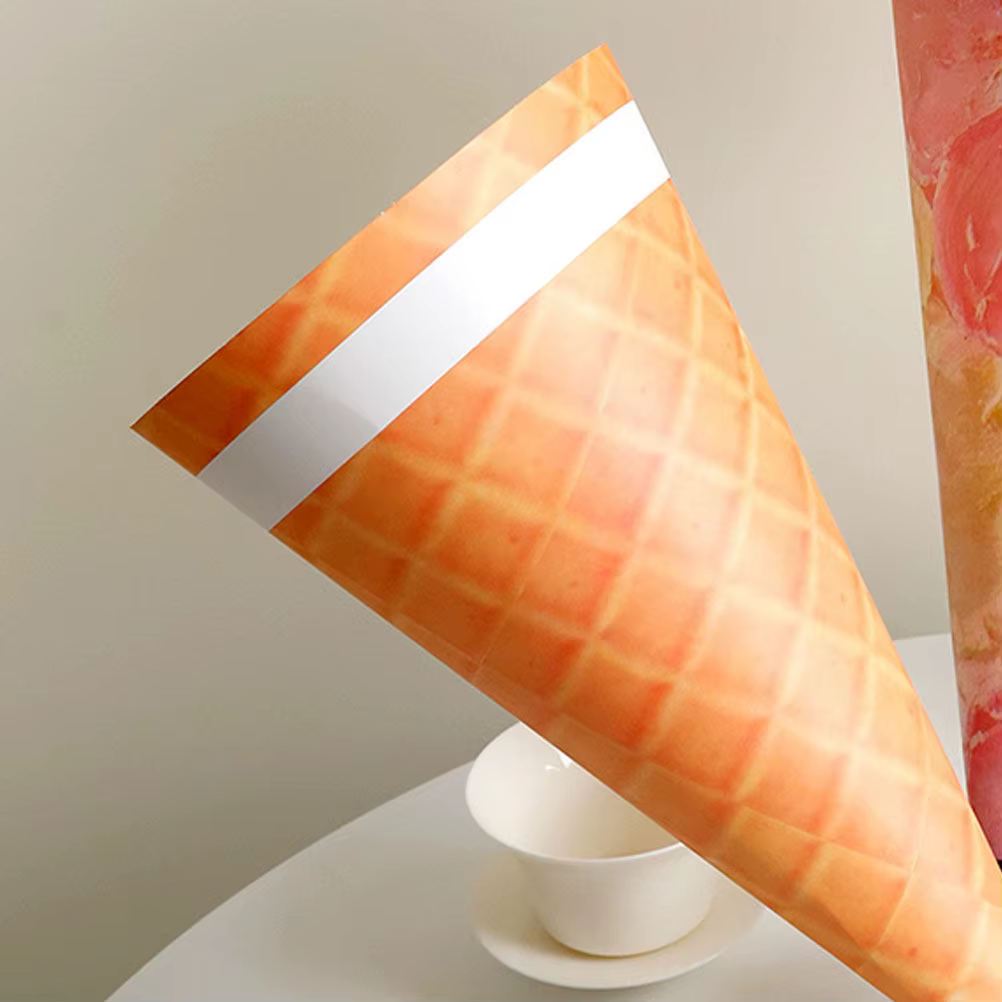 Lot de 10 cônes à glace en papier d'emballage floral