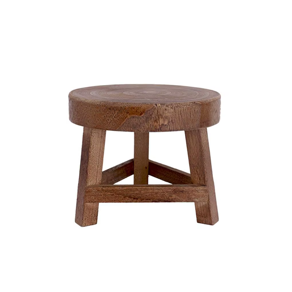 Tabourets bas en bois, petit banc