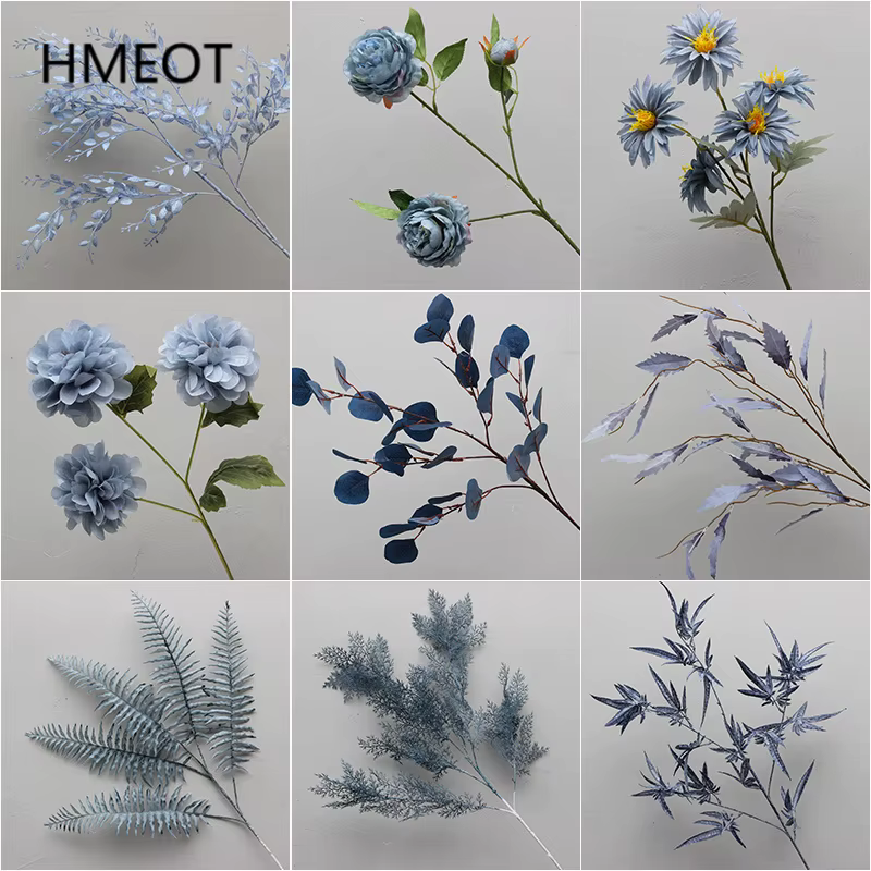 Arrangement Floral série bleu brume