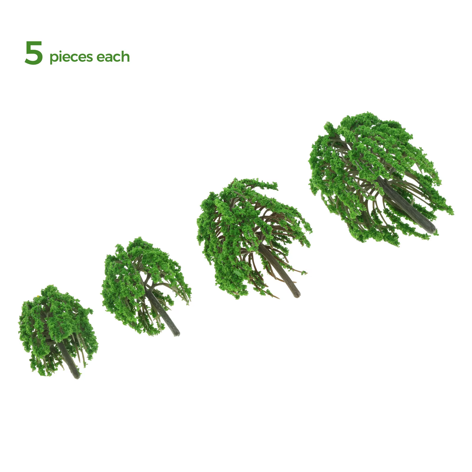 Arbre de Saule Artificiel Miniature pour Paysage de Train, 20 Pièces