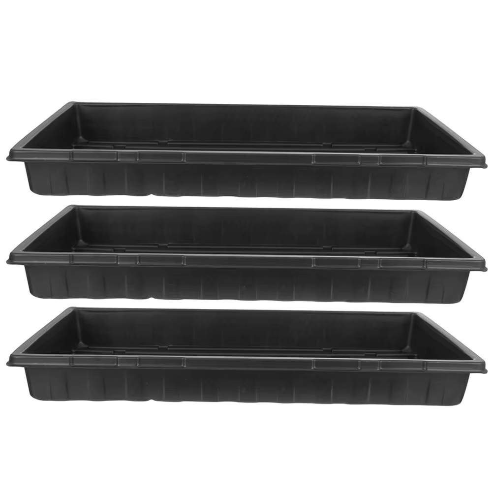 Lot de 3 plateaux de germination en plastique pour semis